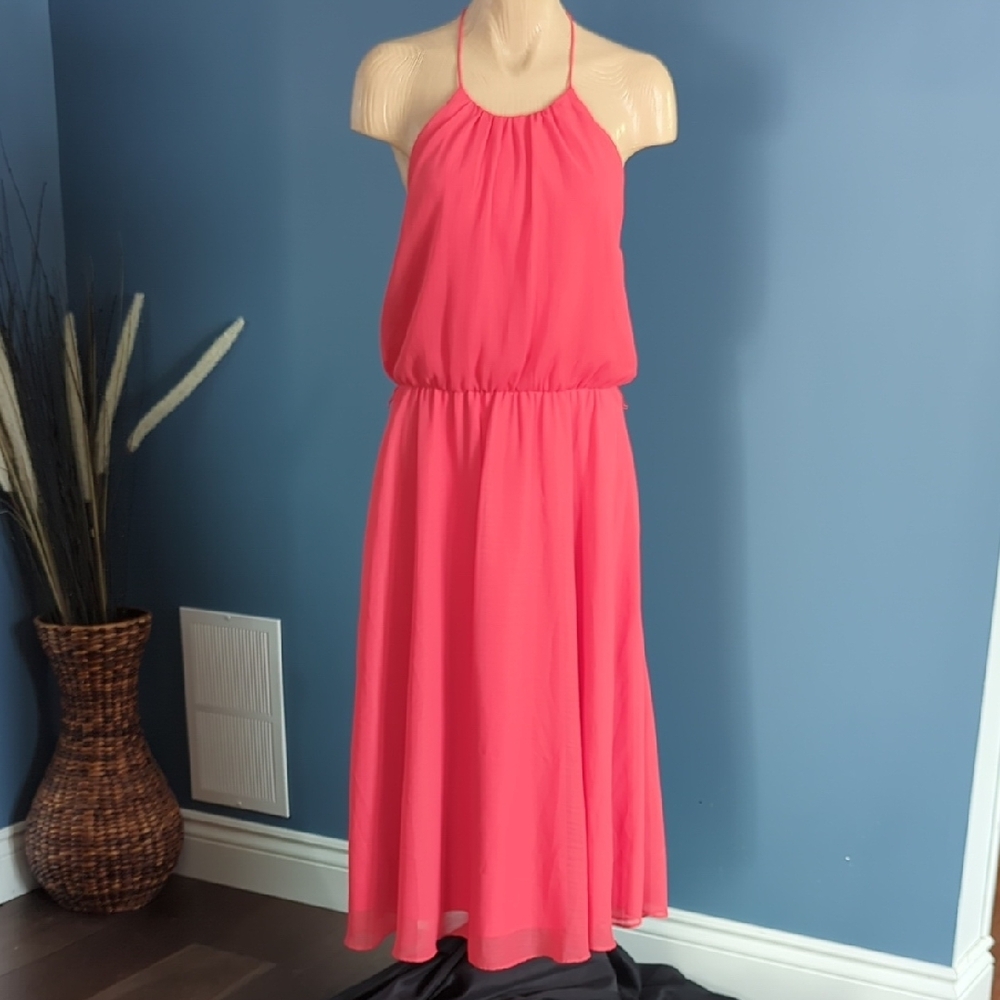Isaac Mizrahi Coral Halter Dress